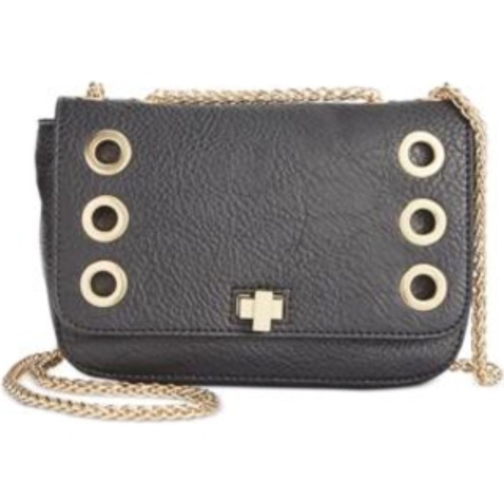 INC Black Leather Crossbody Bag NWT